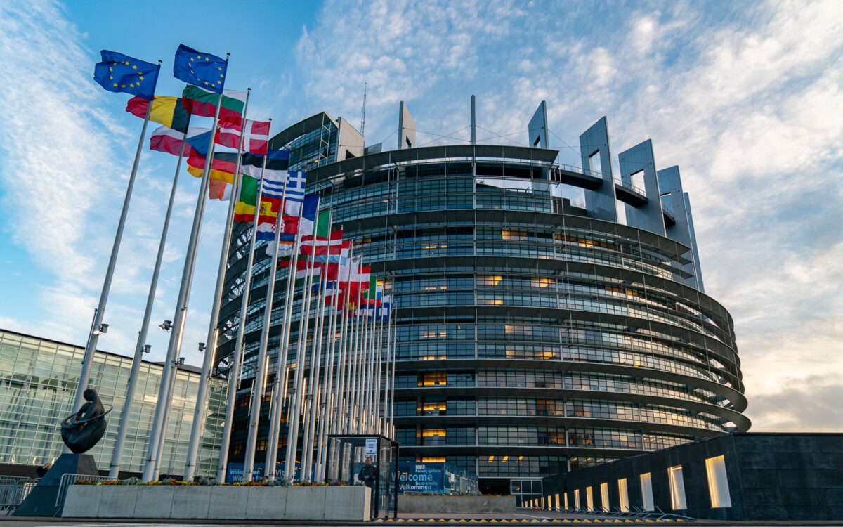 exterior of European Parliament building