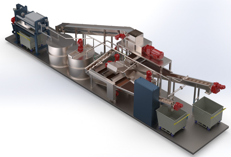 Battery Recycling Systems RTR (Ready To Run) lead-acid battery breaker and separation system, pre-assembled and shipped in a 40ft container ‘ready to run’