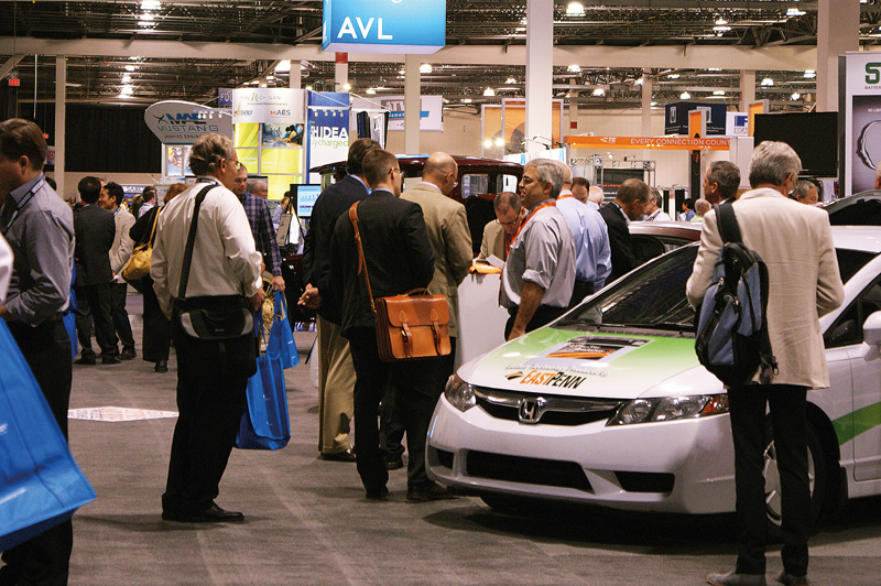 The exhibition area featured more than 300 battery and electric vehicle exhibitors who reported higher visitor numbers than the previous year