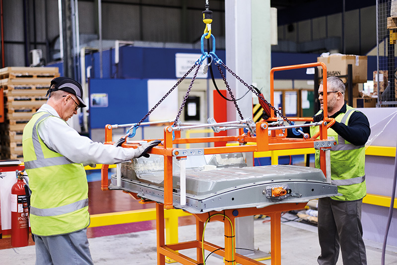 Recycling a Nissan battery at University of Warwick