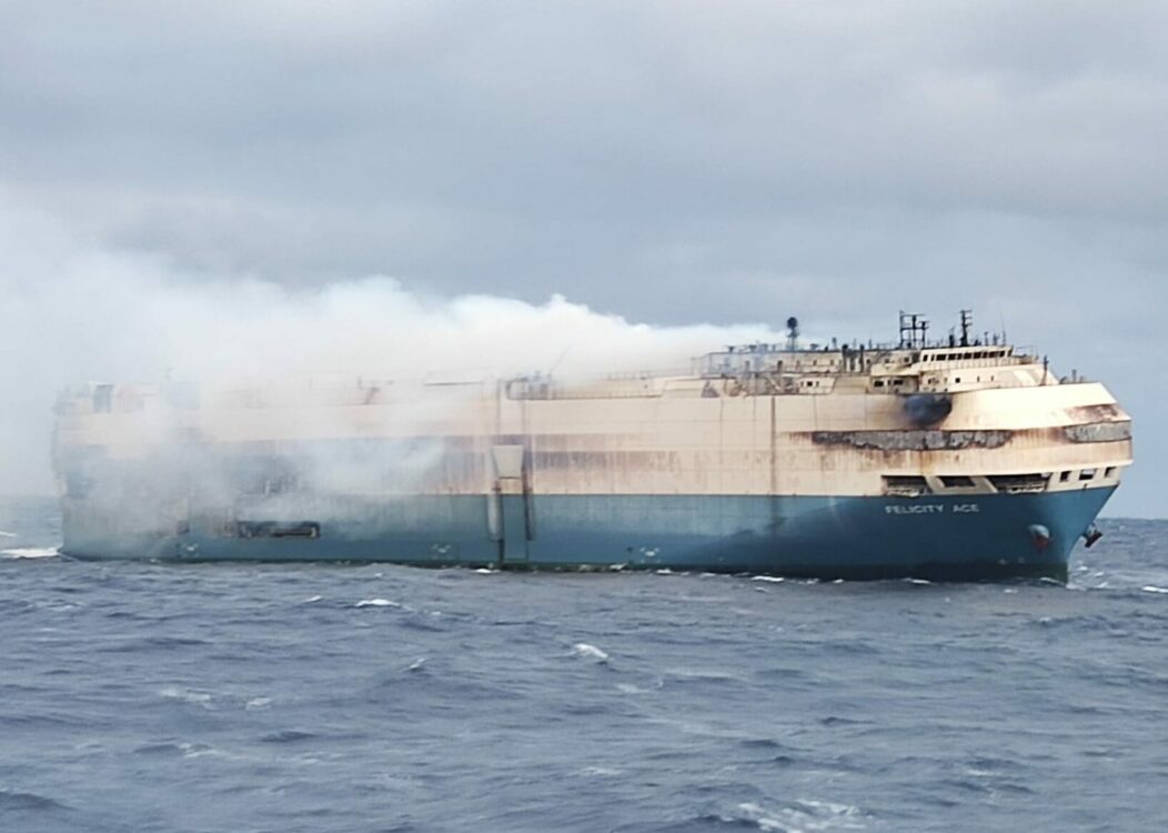 Felicity Ace ship fire