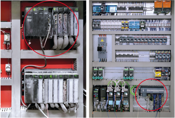 Left- PLC before ReBorn and right- PLC after ReBorn