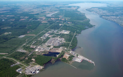site on the Saint Lawrence River in Bécancour, Quebec, Canada
