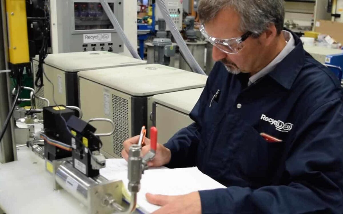 Man filling in a sheet