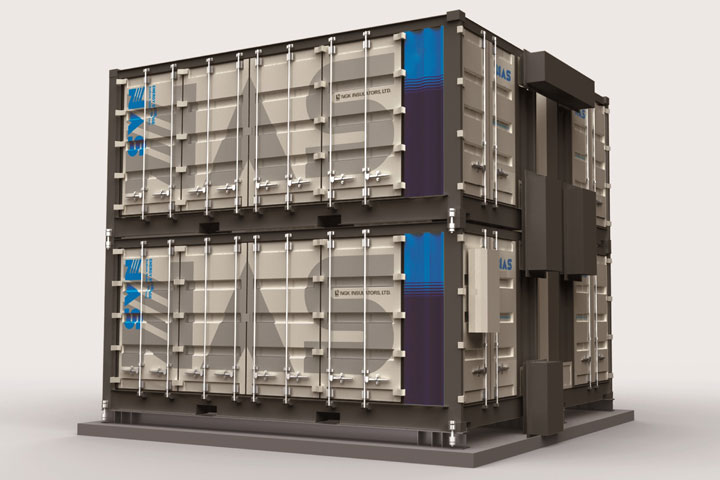 NAS battery container