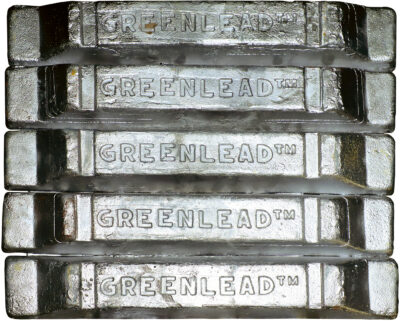 lead ingots from battery recyling