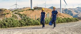 workmen walking