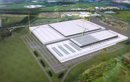 mock-up of gigafactory
