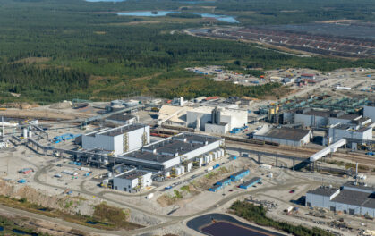 aerial view of factory