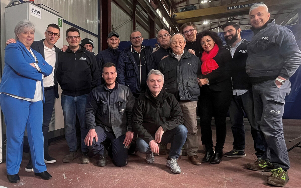 Webinar presenters Maria Pia De Simone, Francesco Marfisi, and the CAM team.
