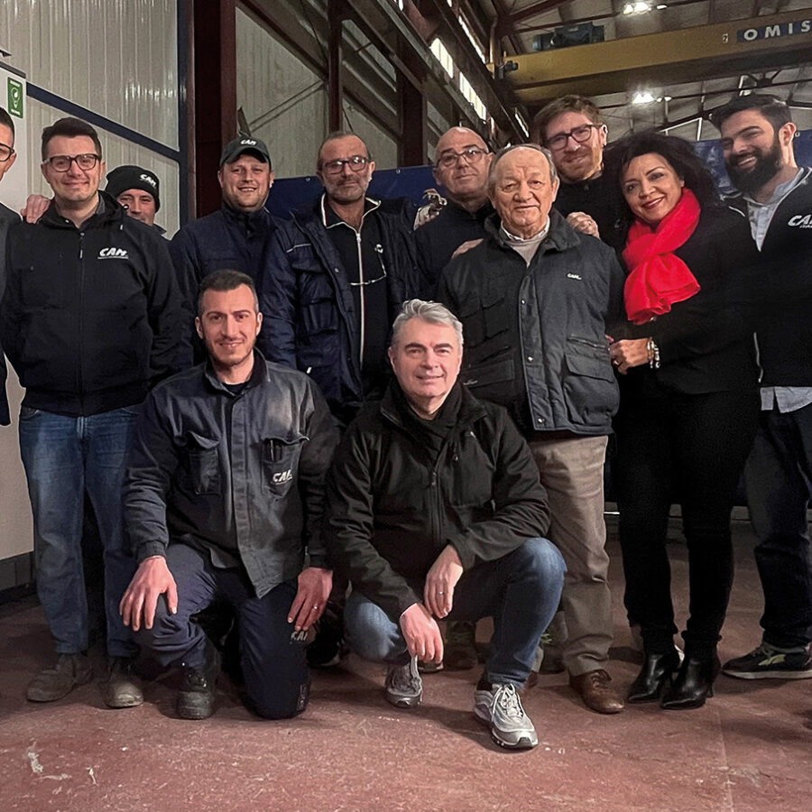Webinar presenters Maria Pia De Simone, Francesco Marfisi, and the CAM team.