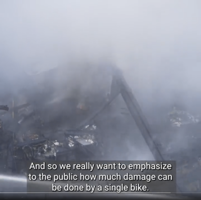 We really want to emphasise to the public how much damage can be done by a single bike