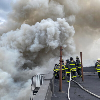 FDNY fighting a fire caused by an e-bike