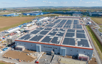 aerial view of factory