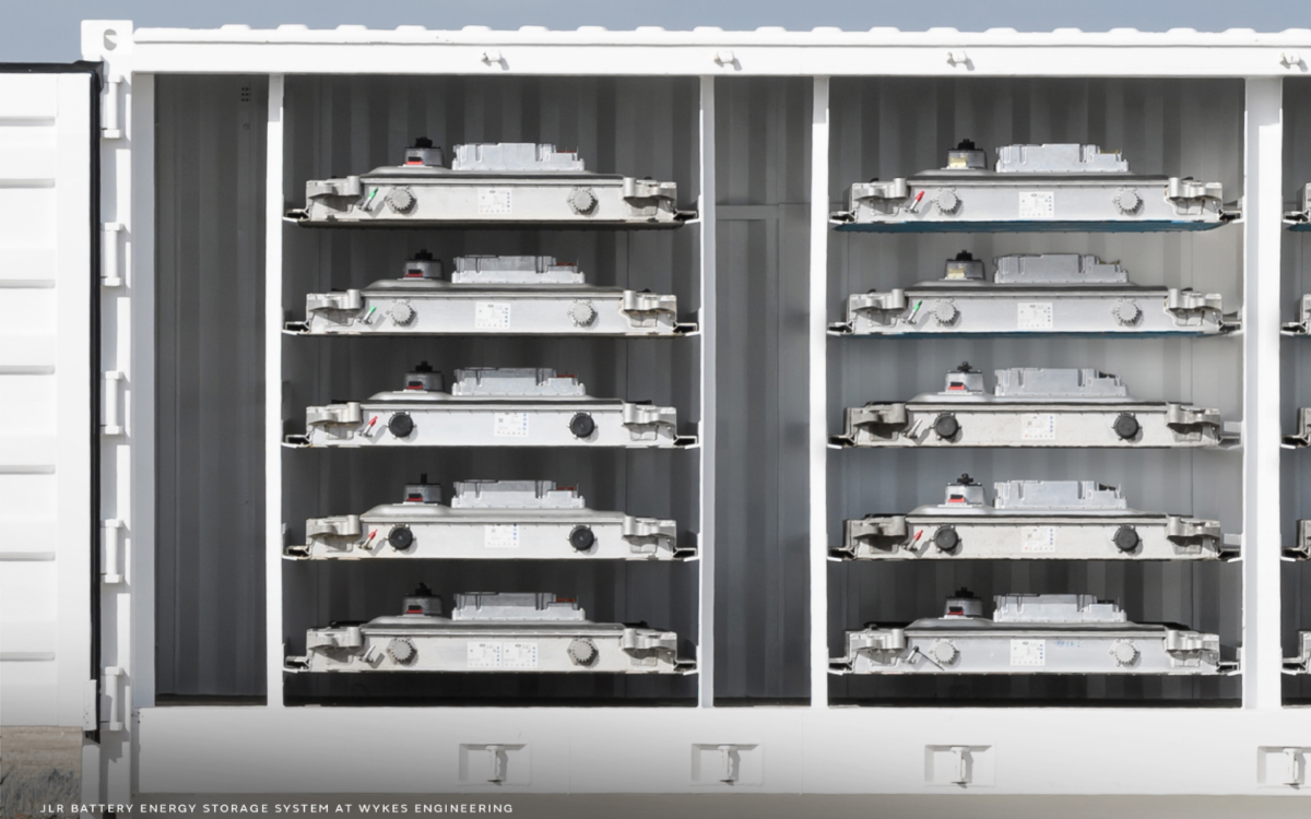 battery modules in a rack