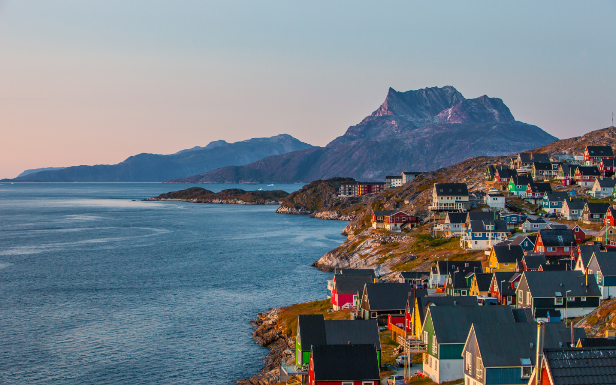 sunset over Nuuk, Greenland