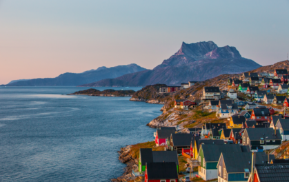 sunset over Nuuk, Greenland