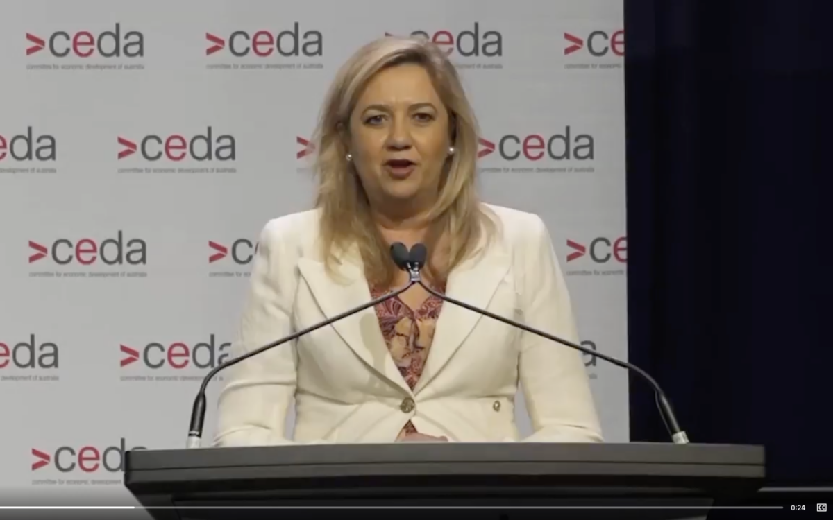 woman making speech