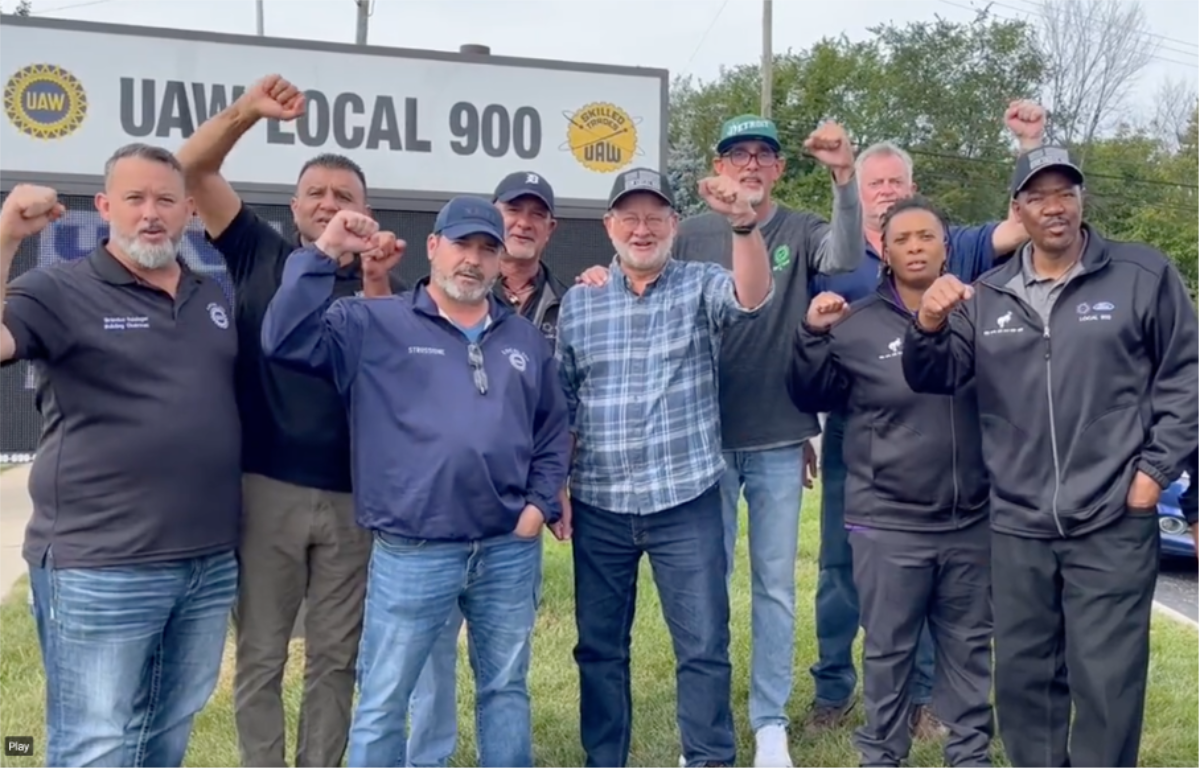 Ford workers on strike