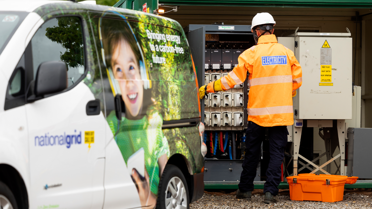 man working with electrical connections