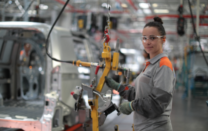 woman worker on assembly line