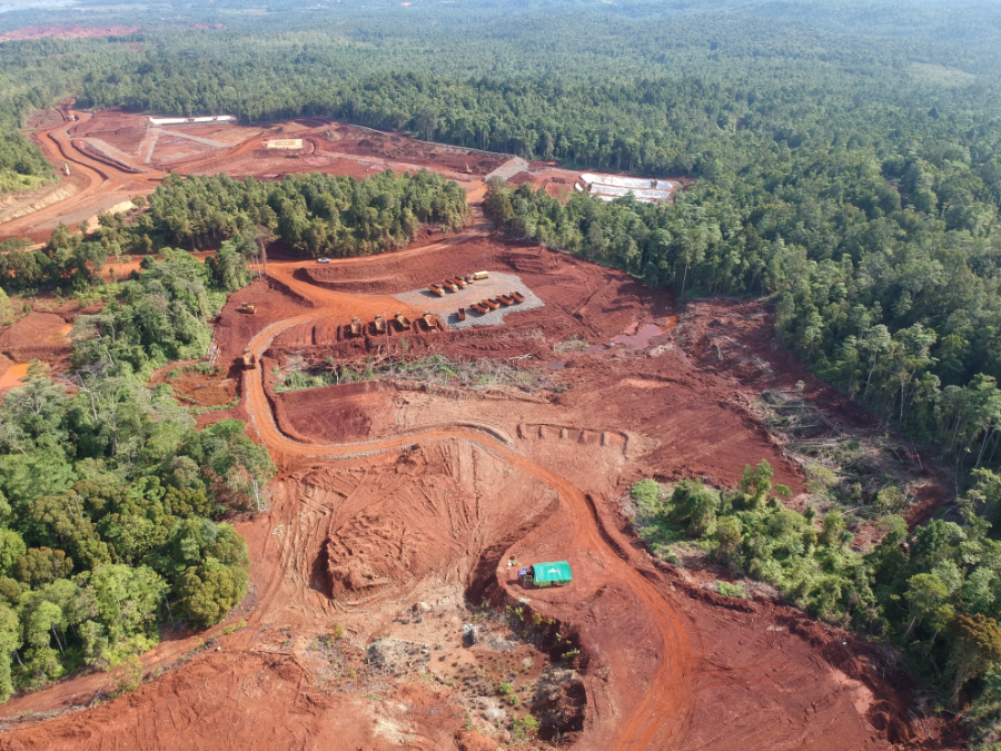 clearing land for mining