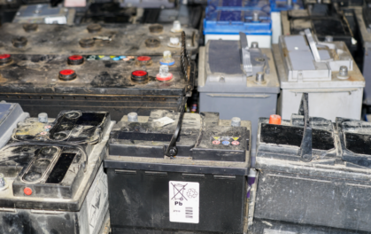 collection of waste lead batteries