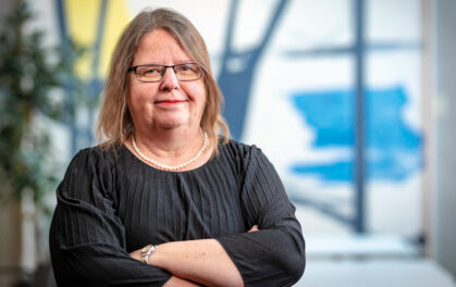 Kristina Edström Professor i oorganisk kemi vid Institutionen för kemi - Ångström, Strukturkemi Foto. Mikael Wallerstedt