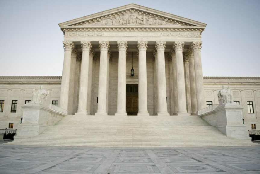 US Supreme Court building, front steps