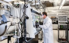 man working in lab