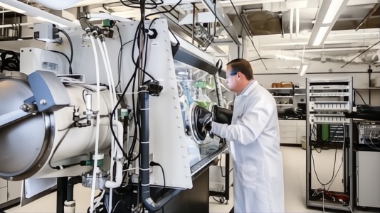 man working in lab