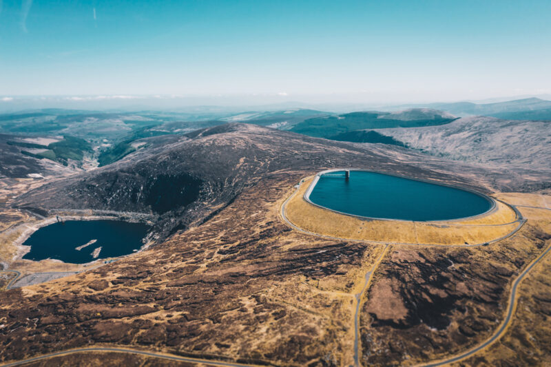 Turlough Hill, co. Wicklow - Ireland’s only pumped storage power station, located in the scenic Wicklow Mountains. Environmentally-friendly project constructed in 1968