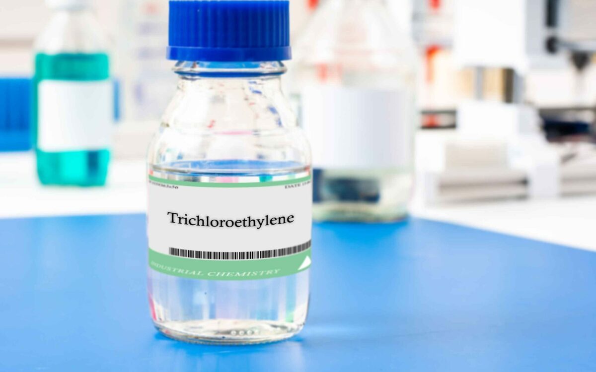 bottle of trichloroethylene (TCE)