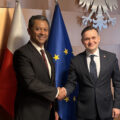 Linh Austin, President and CEO at Ascend Elements, meets with Michal Jaros, Secretary of State in Poland’s Ministry of Economic Development and Technology, in Warsaw, Poland.